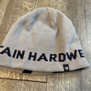 Mountain Hardwear Light Gray and Black Knit Beanie